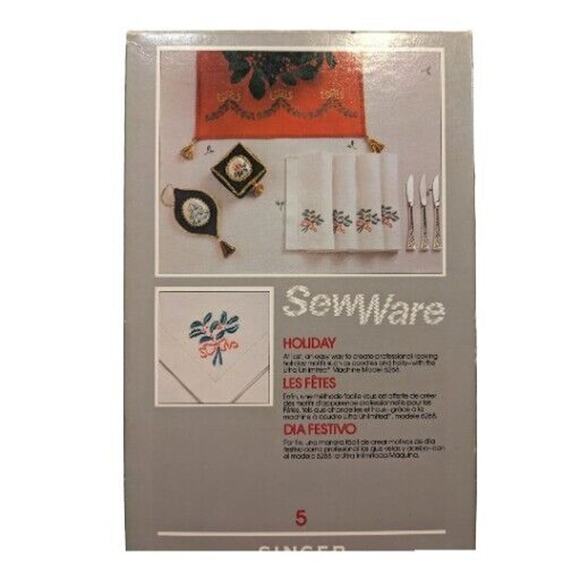 Vintage 1984 Singer Sew Ware Cartridge Number 5 Holiday - Picture 1 of 2